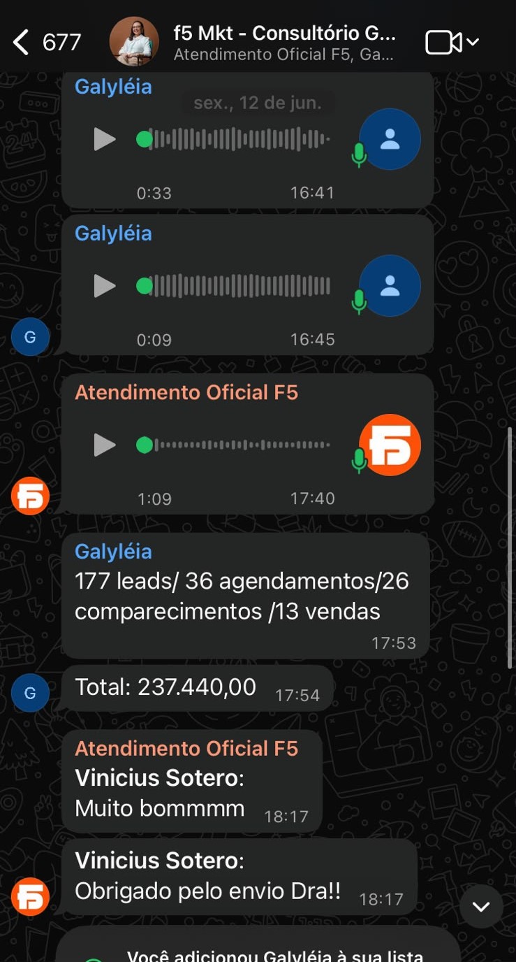 Resultado Consultório Galyleia