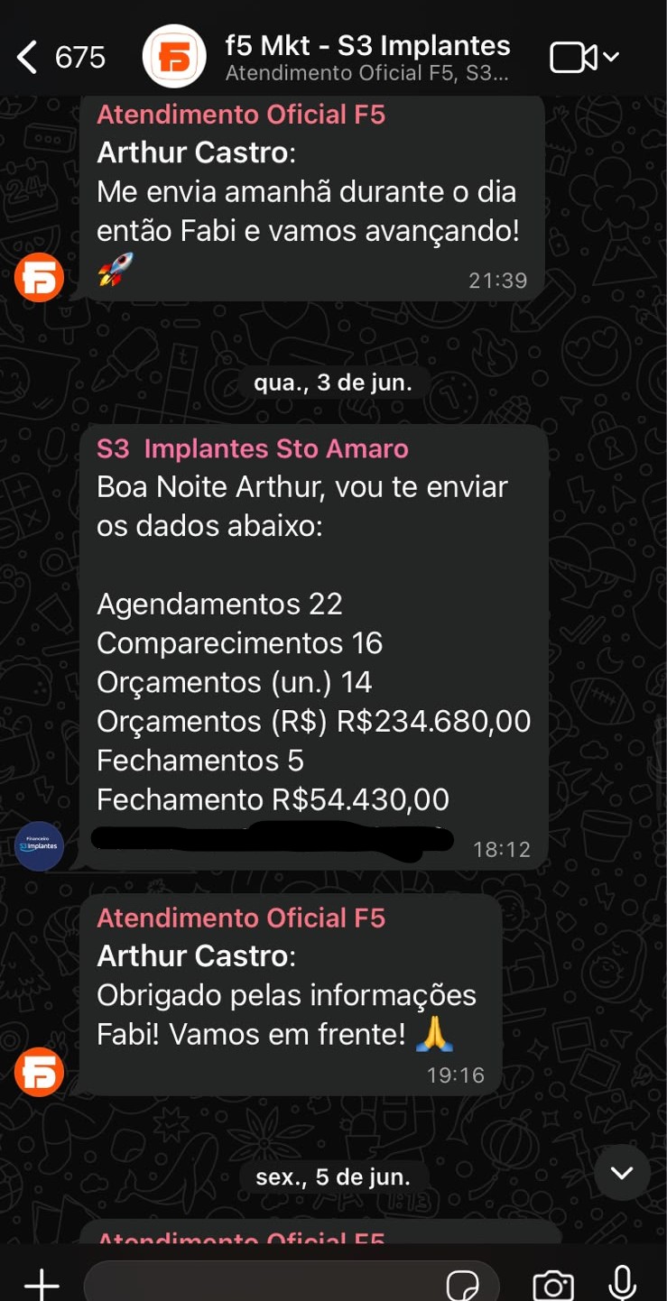 Resultado S3 Implantes: R$54 mil em 30 dias