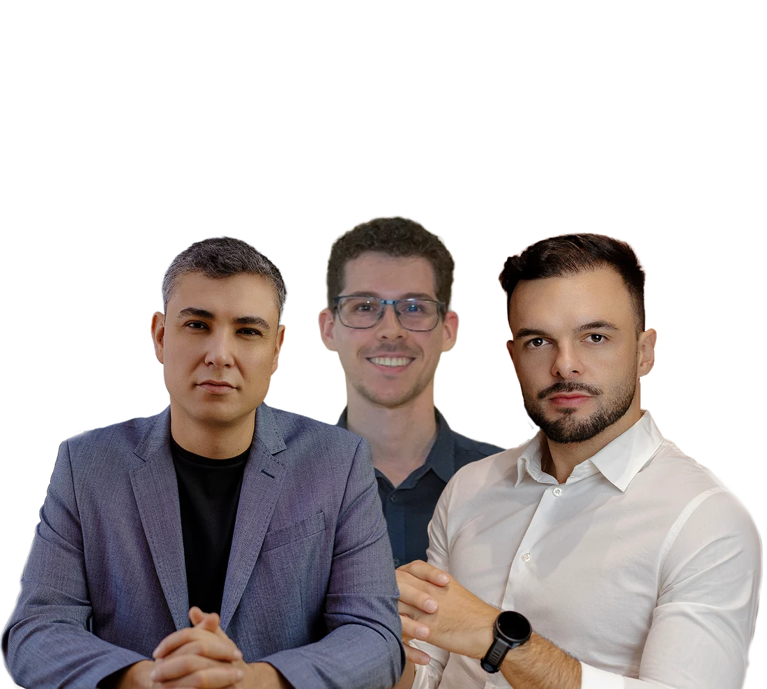 Fernando Machado, Augusto Resende e Herick Pinho